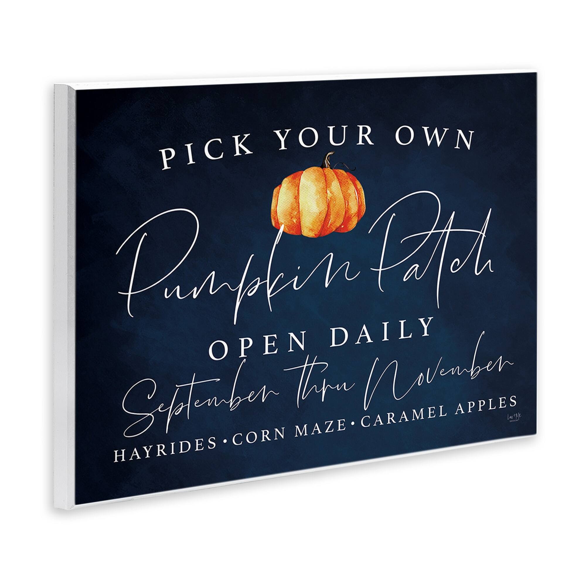 Stupell Industries Pick Your Own Pumpkins Wall Plaque Art